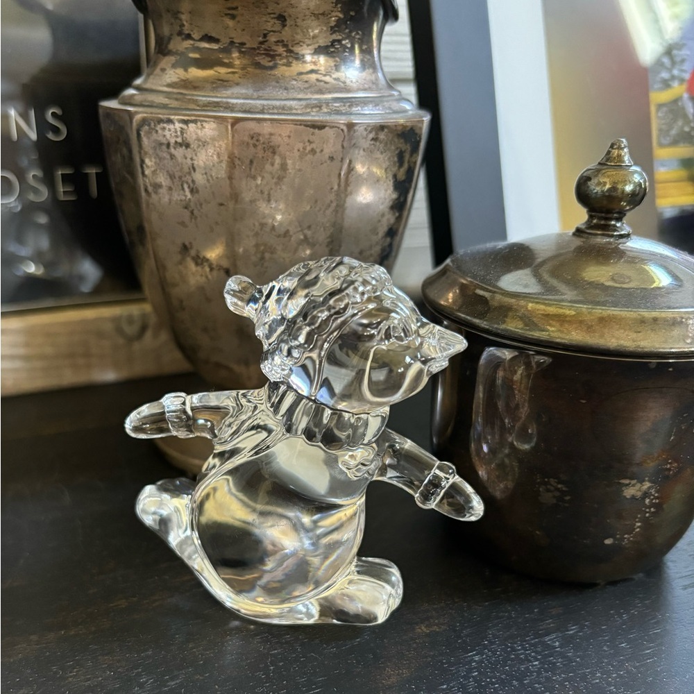 PRINCESS HOUSE Crystal Treasures Rocking Penguin‎ 24% Lead Crystal Germany